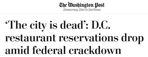 加关税、抓移民、派士兵 美政府“三板斧”砍伤华盛顿餐饮业