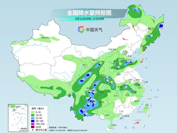南北方两条雨带并存 黄淮以南大范围高温持续