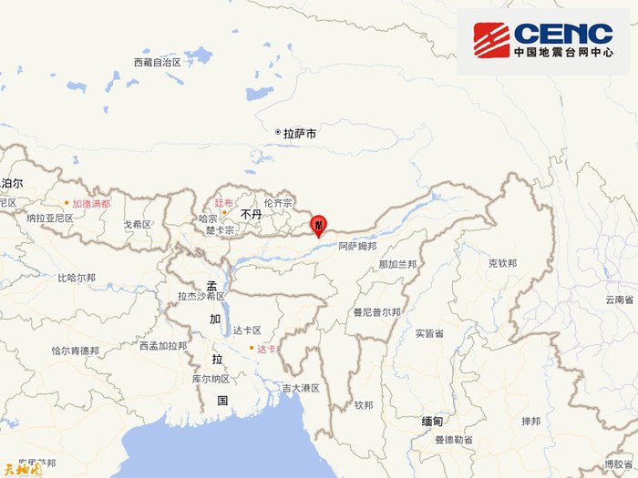 印度发生5.5级地震，震源深度20千米