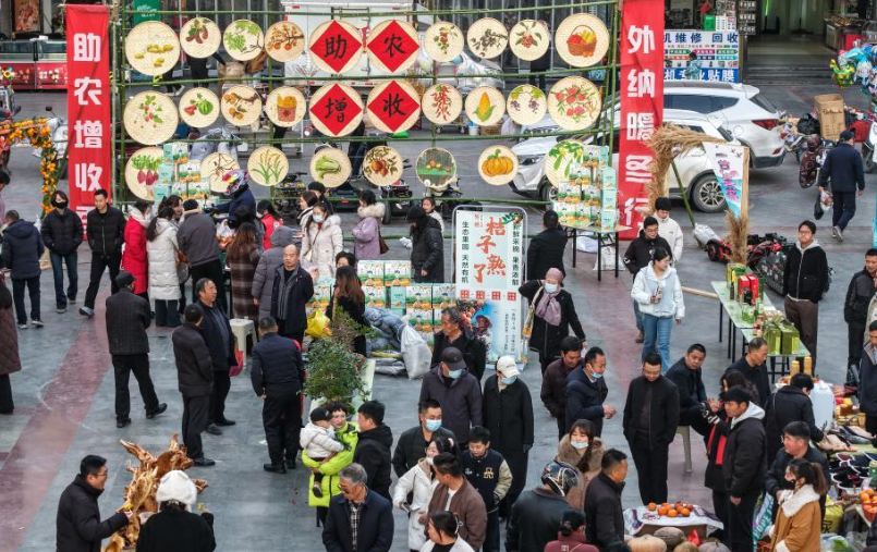 甘肃陇南：“冬至大集” 助农增收