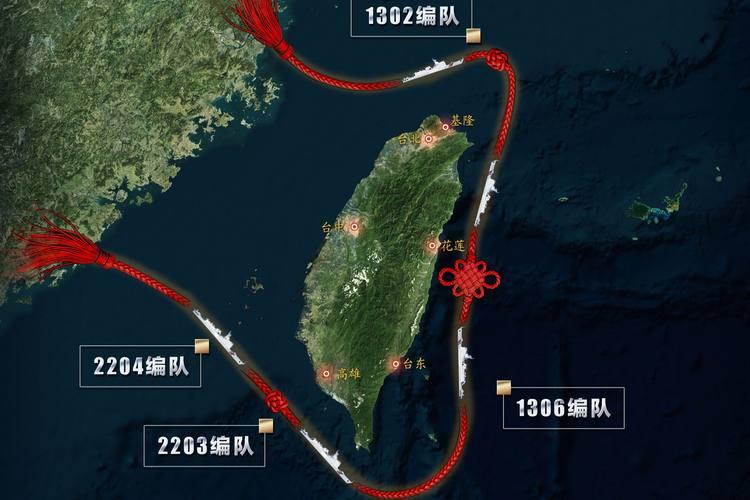 中国海警局发布环台岛执法巡查示意图