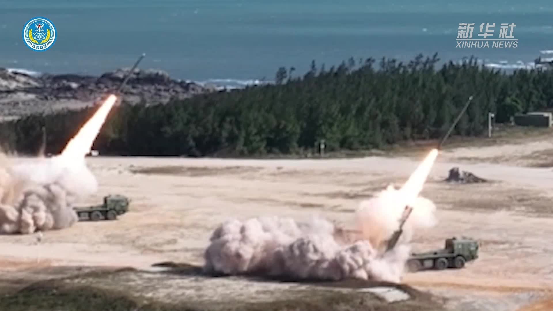 东部战区远程联合火力突击画面